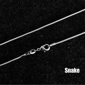 Sterling Silver Plated Snake Chain Necklace